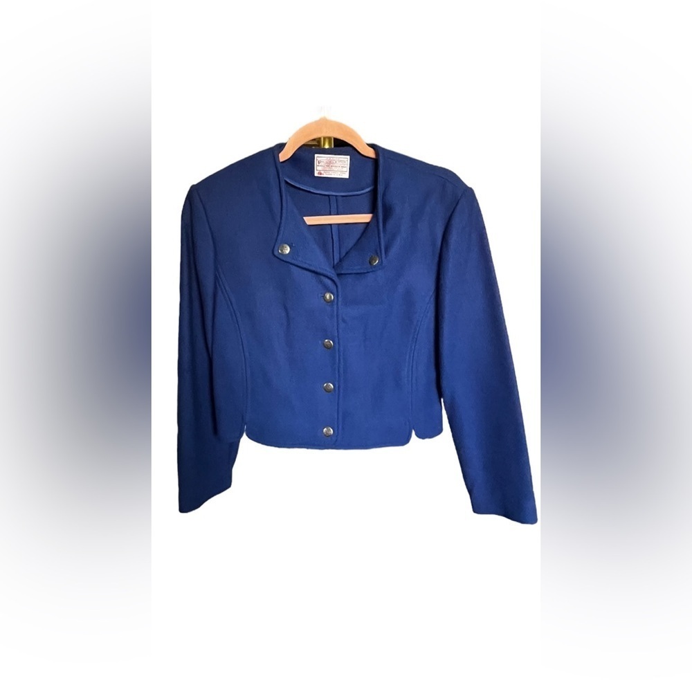 Pendleton Blue Virgin Wool Button Front Long Slee… - image 1